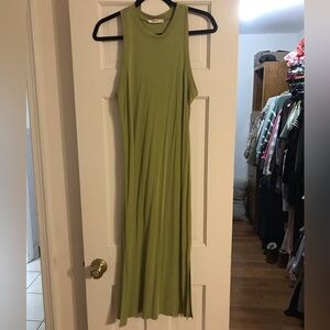 Sleeveless Green Maxi Dress